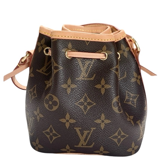 🆕 Louis Vuitton Style Nano Noe Brown Monogram Canvas Shoulder Bag 🆕 - Picture 6 of 10